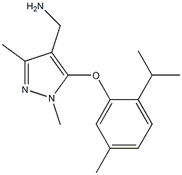 {1,3-dimethyl-5-[5-methyl-2-(propan-2-yl)phenoxy]-1H-pyrazol-4-yl}methanamine Struktur