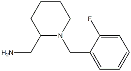 {1-[(2-fluorophenyl)methyl]piperidin-2-yl}methanamine Struktur