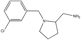 {1-[(3-chlorophenyl)methyl]pyrrolidin-2-yl}methanamine Struktur