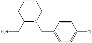 {1-[(4-chlorophenyl)methyl]piperidin-2-yl}methanamine Struktur