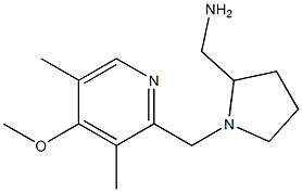 {1-[(4-methoxy-3,5-dimethylpyridin-2-yl)methyl]pyrrolidin-2-yl}methanamine Struktur