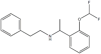 {1-[2-(difluoromethoxy)phenyl]ethyl}(2-phenylethyl)amine Struktur