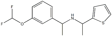 {1-[3-(difluoromethoxy)phenyl]ethyl}[1-(thiophen-2-yl)ethyl]amine Struktur