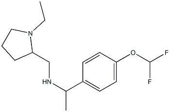 {1-[4-(difluoromethoxy)phenyl]ethyl}[(1-ethylpyrrolidin-2-yl)methyl]amine Struktur