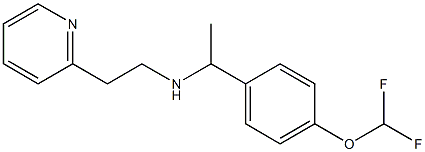 {1-[4-(difluoromethoxy)phenyl]ethyl}[2-(pyridin-2-yl)ethyl]amine Struktur