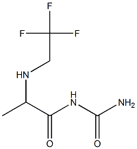 {2-[(2,2,2-trifluoroethyl)amino]propanoyl}urea Struktur