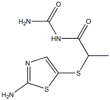 {2-[(2-amino-1,3-thiazol-5-yl)sulfanyl]propanoyl}urea Struktur