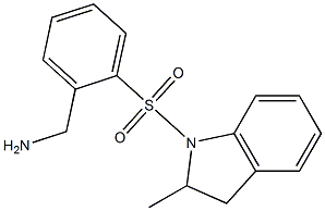 {2-[(2-methyl-2,3-dihydro-1H-indole-1-)sulfonyl]phenyl}methanamine Struktur