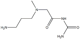 {2-[(3-aminopropyl)(methyl)amino]acetyl}urea Struktur