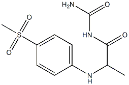 {2-[(4-methanesulfonylphenyl)amino]propanoyl}urea Struktur