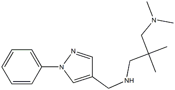 {2-[(dimethylamino)methyl]-2-methylpropyl}[(1-phenyl-1H-pyrazol-4-yl)methyl]amine Struktur