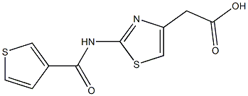 {2-[(thien-3-ylcarbonyl)amino]-1,3-thiazol-4-yl}acetic acid Struktur