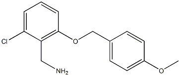 {2-chloro-6-[(4-methoxyphenyl)methoxy]phenyl}methanamine Struktur