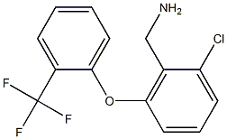 {2-chloro-6-[2-(trifluoromethyl)phenoxy]phenyl}methanamine Struktur