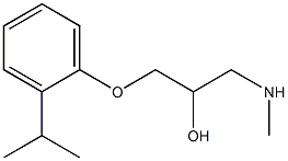 {2-hydroxy-3-[2-(propan-2-yl)phenoxy]propyl}(methyl)amine Struktur