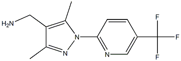 {3,5-dimethyl-1-[5-(trifluoromethyl)pyridin-2-yl]-1H-pyrazol-4-yl}methylamine Struktur