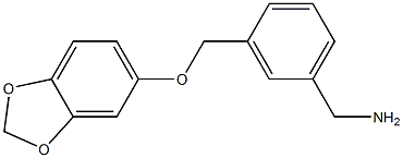 {3-[(2H-1,3-benzodioxol-5-yloxy)methyl]phenyl}methanamine Struktur