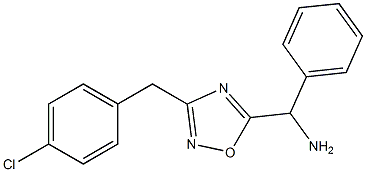 {3-[(4-chlorophenyl)methyl]-1,2,4-oxadiazol-5-yl}(phenyl)methanamine Struktur