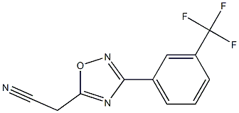 {3-[3-(trifluoromethyl)phenyl]-1,2,4-oxadiazol-5-yl}acetonitrile Struktur