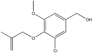 {3-chloro-5-methoxy-4-[(2-methylprop-2-en-1-yl)oxy]phenyl}methanol Struktur