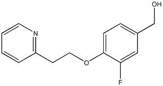 {3-fluoro-4-[2-(pyridin-2-yl)ethoxy]phenyl}methanol Struktur