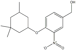 {3-nitro-4-[(3,3,5-trimethylcyclohexyl)oxy]phenyl}methanol Struktur