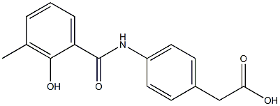 {4-[(2-hydroxy-3-methylbenzoyl)amino]phenyl}acetic acid Struktur