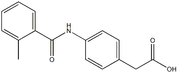 {4-[(2-methylbenzoyl)amino]phenyl}acetic acid Struktur