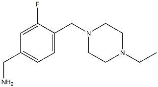 {4-[(4-ethylpiperazin-1-yl)methyl]-3-fluorophenyl}methanamine Struktur