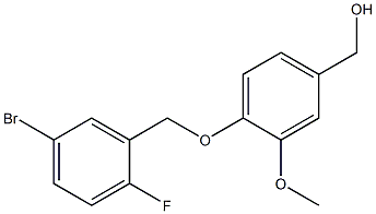 {4-[(5-bromo-2-fluorophenyl)methoxy]-3-methoxyphenyl}methanol Struktur