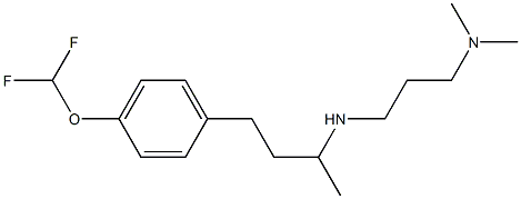 {4-[4-(difluoromethoxy)phenyl]butan-2-yl}[3-(dimethylamino)propyl]amine Struktur