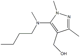 {5-[butyl(methyl)amino]-1,3-dimethyl-1H-pyrazol-4-yl}methanol Struktur