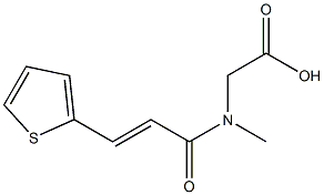 {methyl[(2E)-3-thien-2-ylprop-2-enoyl]amino}acetic acid Struktur