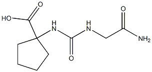 1-({[(2-amino-2-oxoethyl)amino]carbonyl}amino)cyclopentanecarboxylic acid Struktur