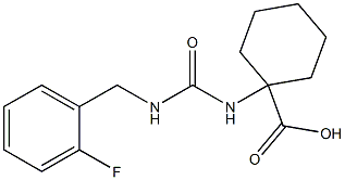 1-({[(2-fluorophenyl)methyl]carbamoyl}amino)cyclohexane-1-carboxylic acid Struktur