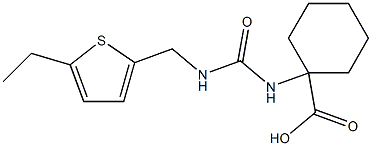 1-({[(5-ethylthiophen-2-yl)methyl]carbamoyl}amino)cyclohexane-1-carboxylic acid Struktur