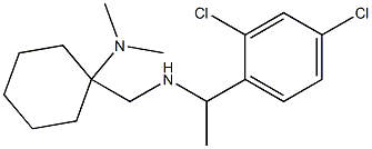 1-({[1-(2,4-dichlorophenyl)ethyl]amino}methyl)-N,N-dimethylcyclohexan-1-amine Struktur