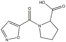 1-(1,2-oxazol-5-ylcarbonyl)pyrrolidine-2-carboxylic acid Struktur