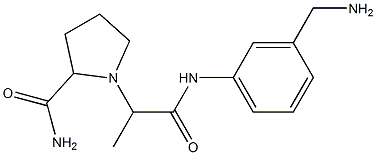 1-(1-{[3-(aminomethyl)phenyl]carbamoyl}ethyl)pyrrolidine-2-carboxamide Struktur