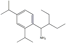 1-(1-amino-2-ethylbutyl)-2,4-bis(propan-2-yl)benzene Struktur