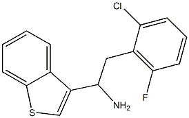 1-(1-benzothiophen-3-yl)-2-(2-chloro-6-fluorophenyl)ethan-1-amine Struktur