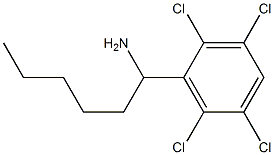 1-(2,3,5,6-tetrachlorophenyl)hexan-1-amine Struktur