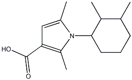 1-(2,3-dimethylcyclohexyl)-2,5-dimethyl-1H-pyrrole-3-carboxylic acid Struktur