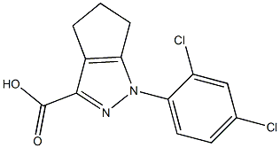 1-(2,4-dichlorophenyl)-1,4,5,6-tetrahydrocyclopenta[c]pyrazole-3-carboxylic acid Struktur