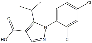 1-(2,4-dichlorophenyl)-5-(propan-2-yl)-1H-pyrazole-4-carboxylic acid Struktur