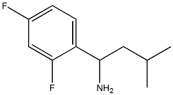 1-(2,4-difluorophenyl)-3-methylbutan-1-amine Struktur