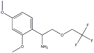 1-(2,4-dimethoxyphenyl)-2-(2,2,2-trifluoroethoxy)ethanamine Struktur