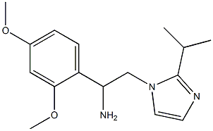 1-(2,4-dimethoxyphenyl)-2-[2-(propan-2-yl)-1H-imidazol-1-yl]ethan-1-amine Struktur