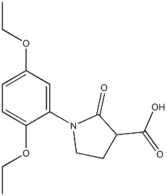 1-(2,5-diethoxyphenyl)-2-oxopyrrolidine-3-carboxylic acid Struktur