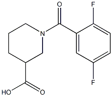 1-(2,5-difluorobenzoyl)piperidine-3-carboxylic acid Struktur